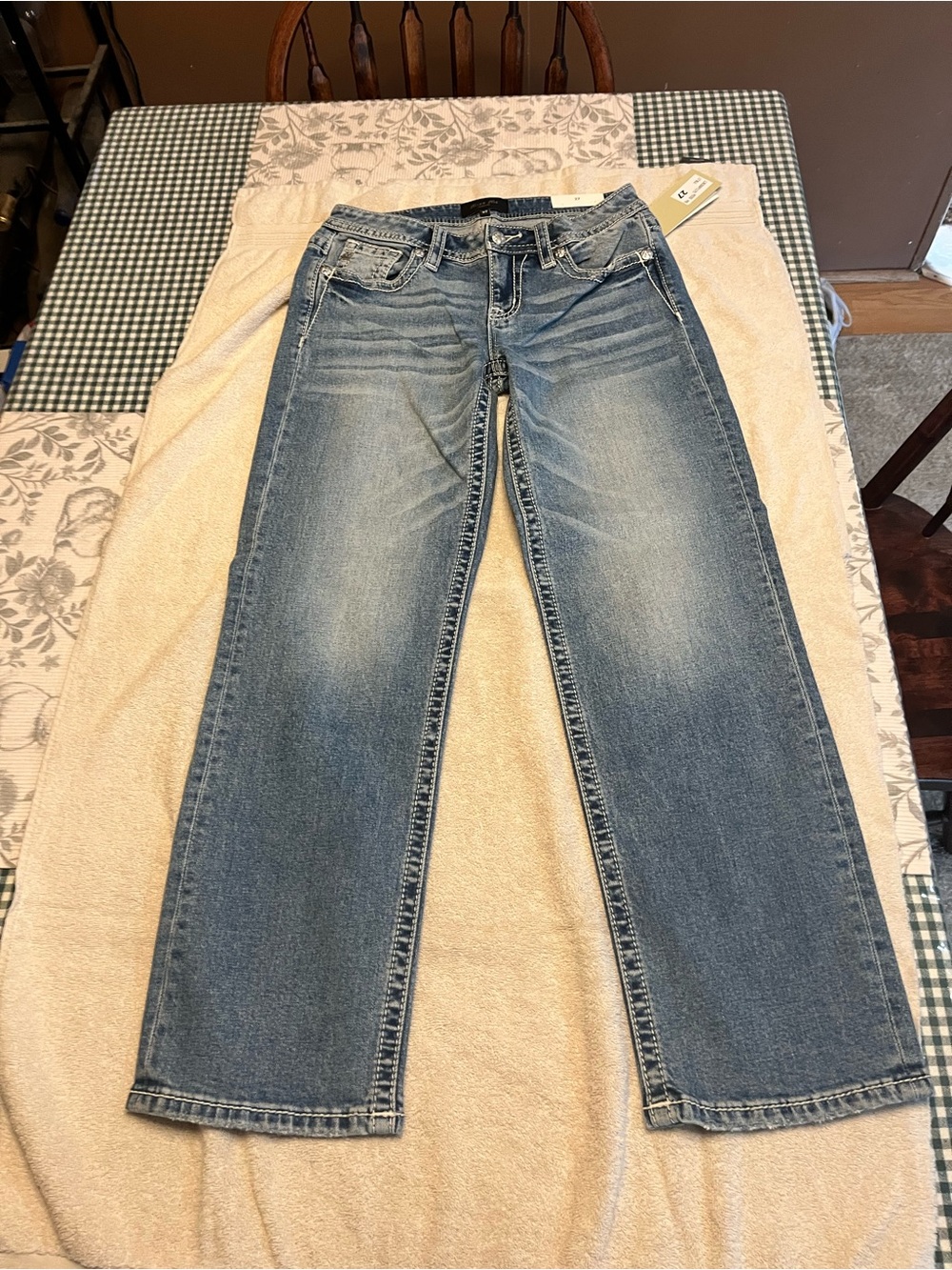 Women’s Miss Me Low-Rise Boyfriend Blue Straight-Leg Jeans
